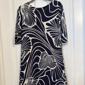 J Crew - Women’s Cream/Navy Lightweight Sweater Dress